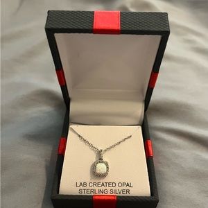 Sterling Silver Opal Necklace